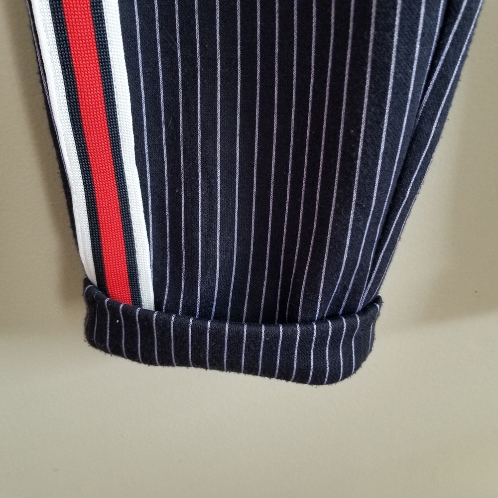 Ardene Navy Blue Pin Striped Pants Size Small - Picture 10 of 16